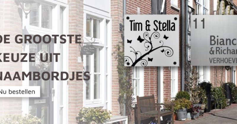 Een gepersonaliseerd huisbordje voor een uniek tintje aan je woning